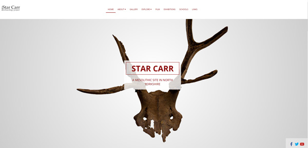 Website for Star Carr, an archaeological site in North Yorkshire